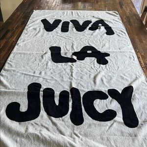 Juicy Couture Black and White Beach Towel
